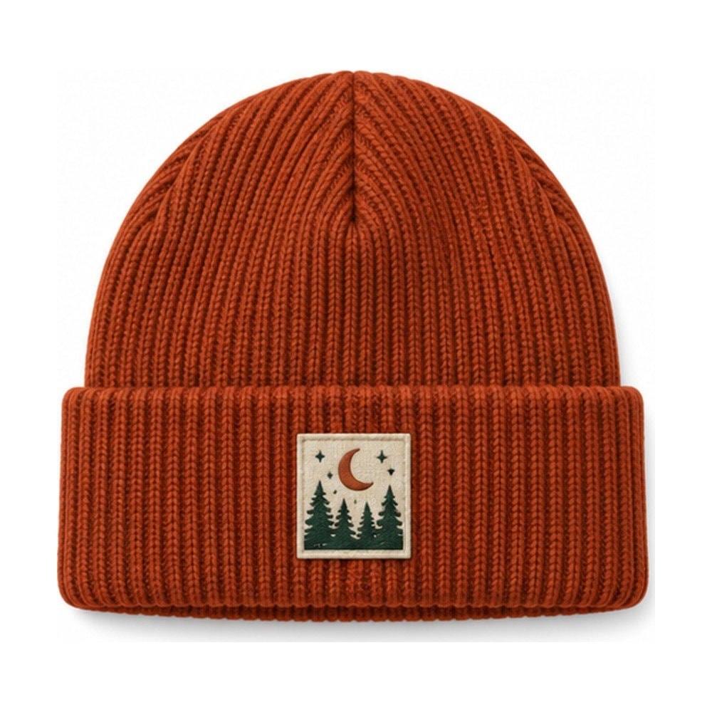 Moon Over the Pines Patch Beanie