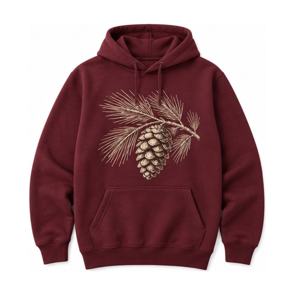 Pine Cone Botanical Sketch Hoodie